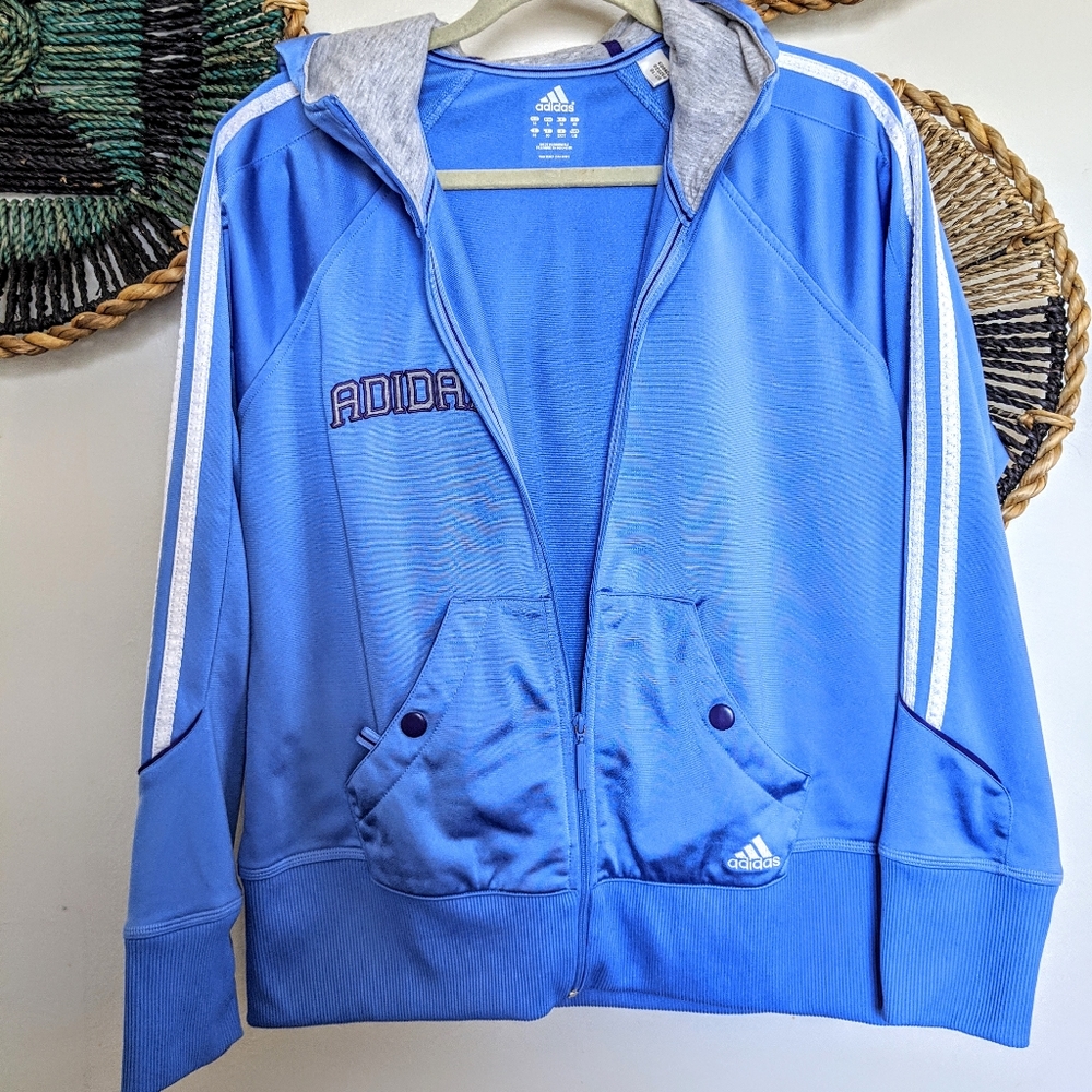 ❤️ 3/$25 Retro Adidas Track Jacket Full Zip Up - Picture 8 of 8